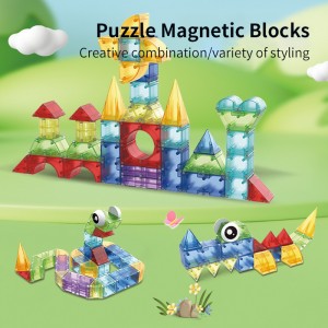 3D STEM Magnet Building Tiles Educational Construction Toys Plastic Magnetic Block Set for Children