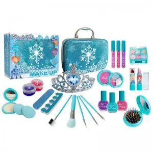 Girls Pretend Princess Cosmetics Kit Bag Non Toxic Preschool Kids Real Toys Make Up Set for Wholesale