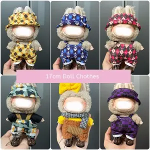 Kids Educational Doll Dress-up Game Premium Stylish Outfit Accessories 17cm Doll Clothes for Play & Display (No Doll)