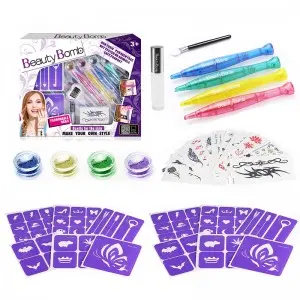 Children Make Up Arts Non-toxic Washable Temporary Glitter Tattoo Kit Tattoo Set for Kids
