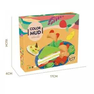 DIY Clay Sandwich Making Mould Play Kit Creative Cutter Roller Kids Hand-on Ability Training Handmade Dough Toys for Children
