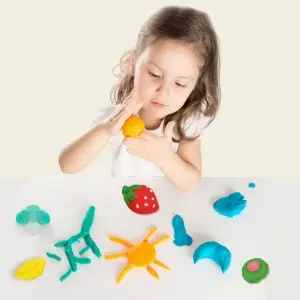 Children Educational Funny Dough Set Play Accessories Kit Creative DIY Colored Mud Plastic Cutter Molds Kid Clay Play Toys