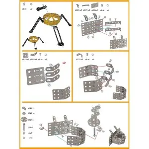 292PCS Rompecabezas 3D Alloy Assembly Lunar Lander Model Juguetes Intelligent Building Toys Metal Block Puzzle For Kids