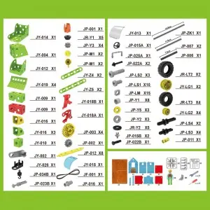 153PCS 8-in-1 Creative Farm Theme DIY Truck Model Building Toy STEAM Educational Self Assembly Vehicle Block Toys for Children