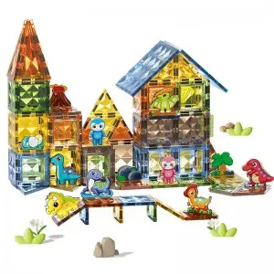 3D Diamond Animal Paradise Magnet Building Blocks Kids Educational Creative Magnetic Tiles Toys