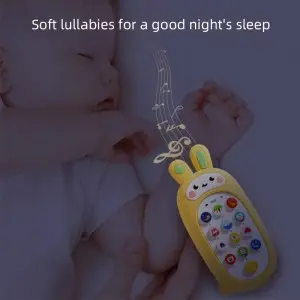 Baby Early Educational Mobile Phone Sleep Comfort Toy Detachable Cartoon Unicorn Silicone Case Bilingual Cell Phone Toy for Kids