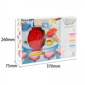 Custom Plasticine And Tools Play Kit Kids Intelligent Clay Moulds Imaginative Hamburg Restaurant Toy Dough Set for Children