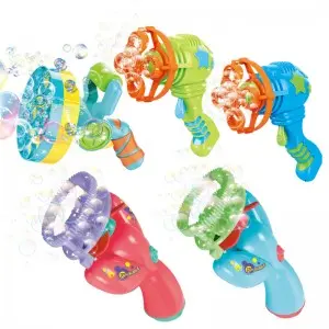 Outdoor Summer Beach Kids Electric Handheld Bubble Blowing Gun Children Party Fun Gifts Plastic Bubble Toys for Toddlers
