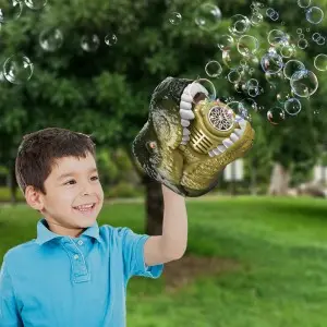 Party Tyrannosaurus Rex Bubble Maker Toys Electric Automatic Dinosaur Head Bubble Blower Machine Toy with Light and Sound Effect