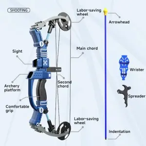 Children Outdoor Shooting Game Crossbow Toy Hand-eye Coordination Youth Boys Gift Sport Bow and Arrow Archery Toy Set for Kids